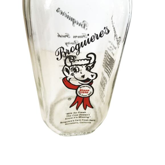 Broguiere’s Montebello California Milk Bottle 1 Quart Operation Desert Storm - Picture 1 of 6